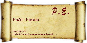 Paál Emese névjegykártya