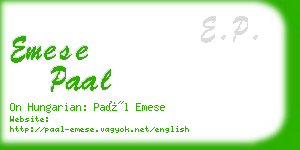 emese paal business card